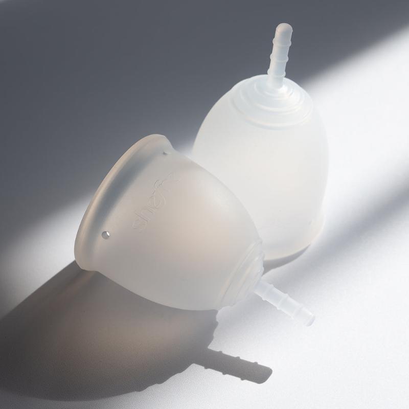 shefre menstural cup kit clear color